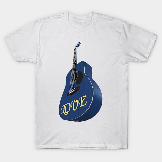 Blue Guitar – Music be the food of love T-Shirt by Captain Peter Designs